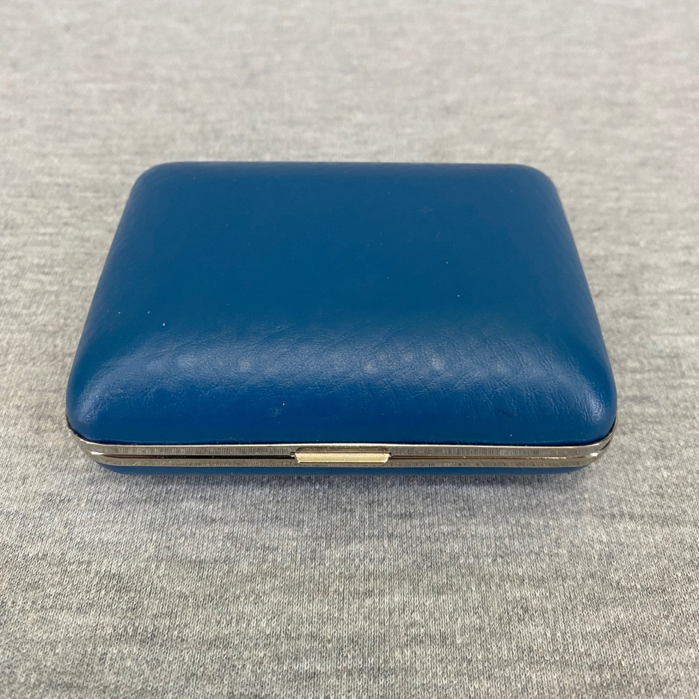 Bulova Travel Alarm Clock Blue Silver Lite Alarm Japan Vintage For Parts Only - Picture 5 of 5